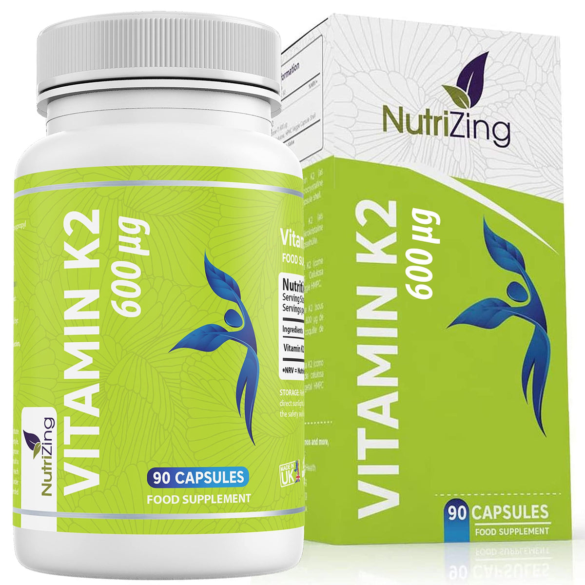 NutriZing envase frontal mostrando 90 cápsulas y beneficio claridad