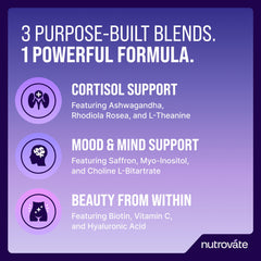 NutroVate detalle de etiqueta con ingredientes clave y dosis clara