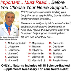 Nuturna Neuroturna ingredientes con ALA y botellas representando composición