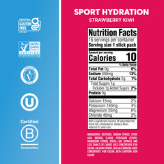 Nuun junto a botella para comparar tamaño del sobre y porción portátil