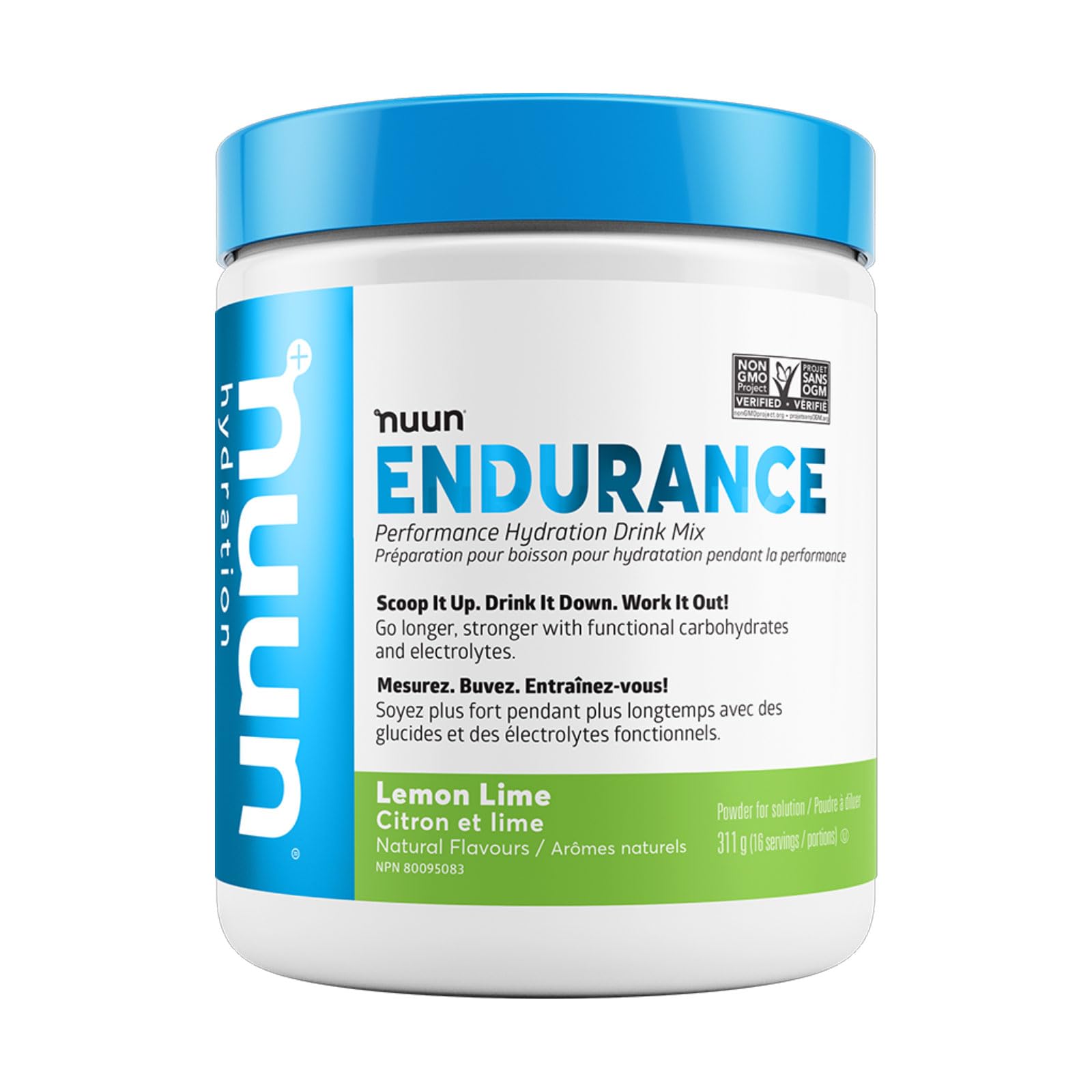Nuun empaque frontal limón-lima mostrando beneficios de hidratación