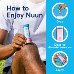 Persona entrenando con Nuun, hidratación y energía durante ejercicio