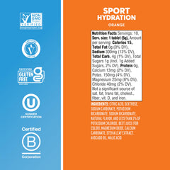 Nuun etiqueta con información nutricional y lista de electrolitos