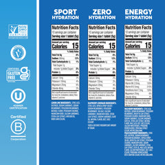 Nuun etiqueta con lista de electrolitos y vitaminas B para transparencia
