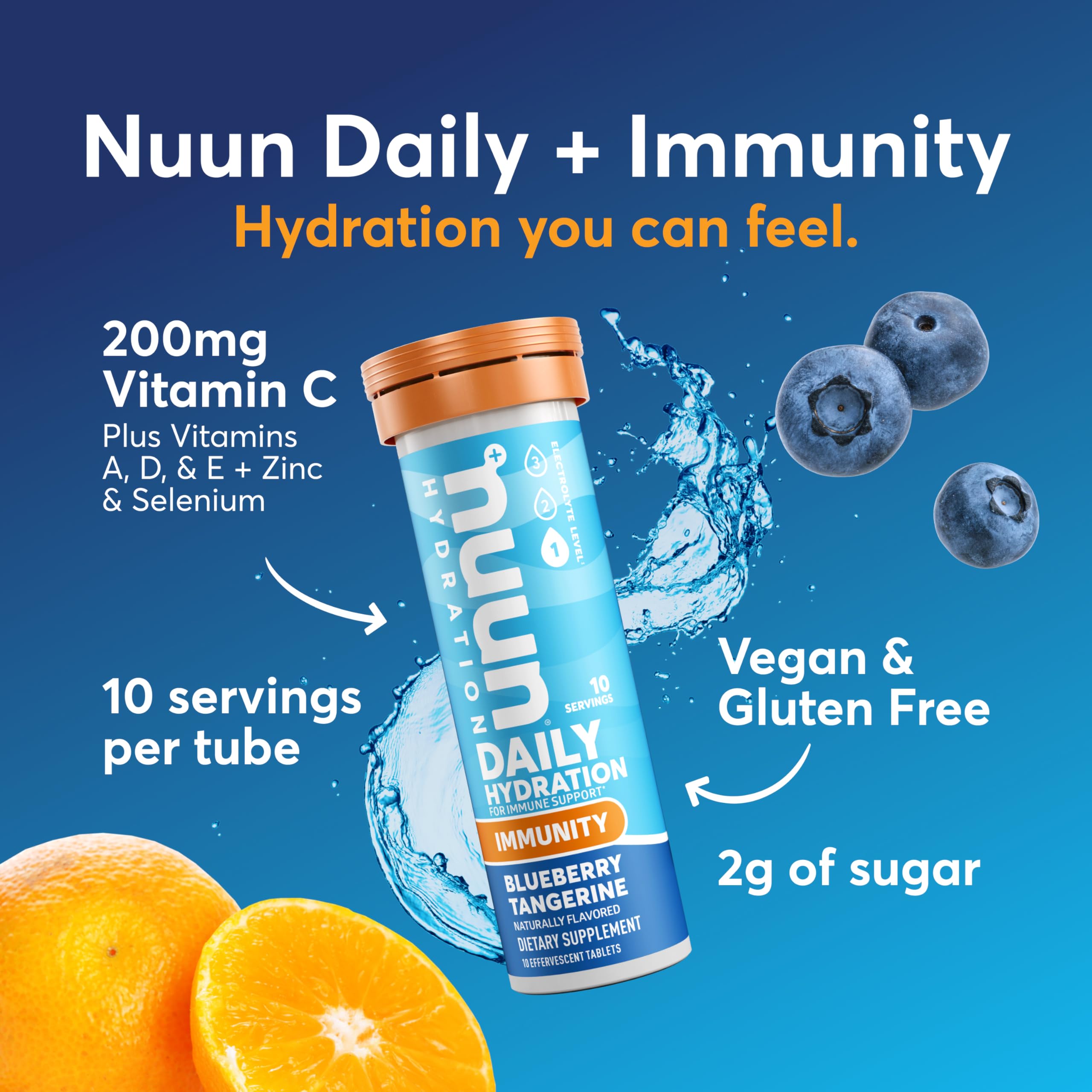 Nuun tableta efervescente en primer plano disolviéndose rápido y fácilmente