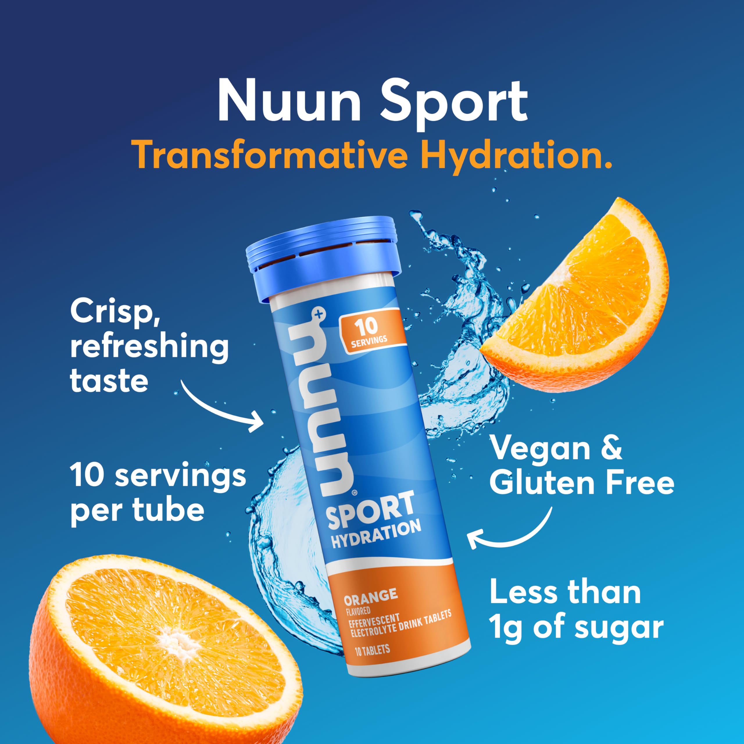 Nuun tableta efervescente en close-up disolviéndose rápido
