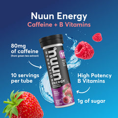Nuun tableta efervescente en primer plano para rápida disolución y sabor