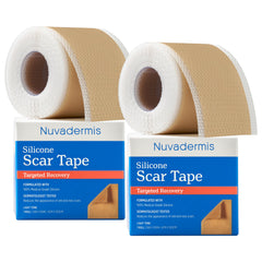NUVADERMIS empaque frontal mostrando producto y beneficios en imagen