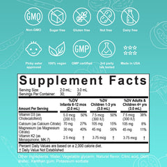 Nuvamin etiqueta con lista de ingredientes y certificaciones