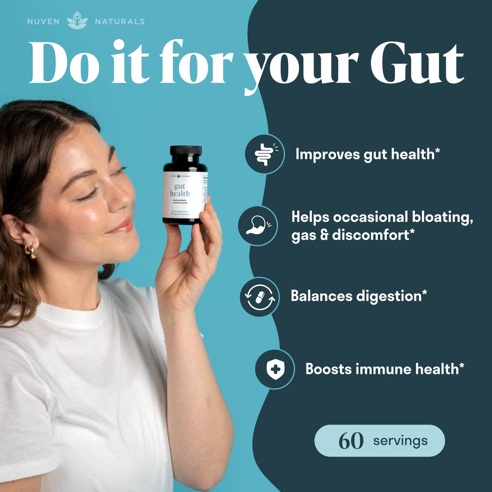 Nuven Naturals mezcla de cúrcuma, jengibre y hierbas que benefician la digestión