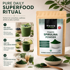 Nuvra by Nature etiqueta con sellos orgánico y apto vegano