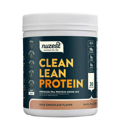 Nuzest envase frontal Chocolate mostrando diseño y beneficios visibles