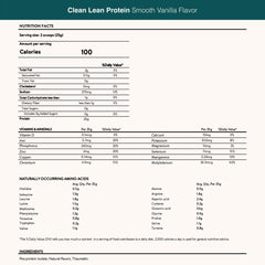 Vaso con batido de Nuzest Clean Lean Protein vainilla listo para consumo