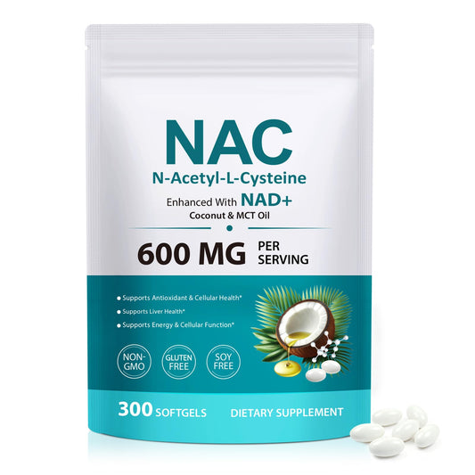 NVXNMSD envase frontal de NAC 600 mg mostrando cantidad y beneficios