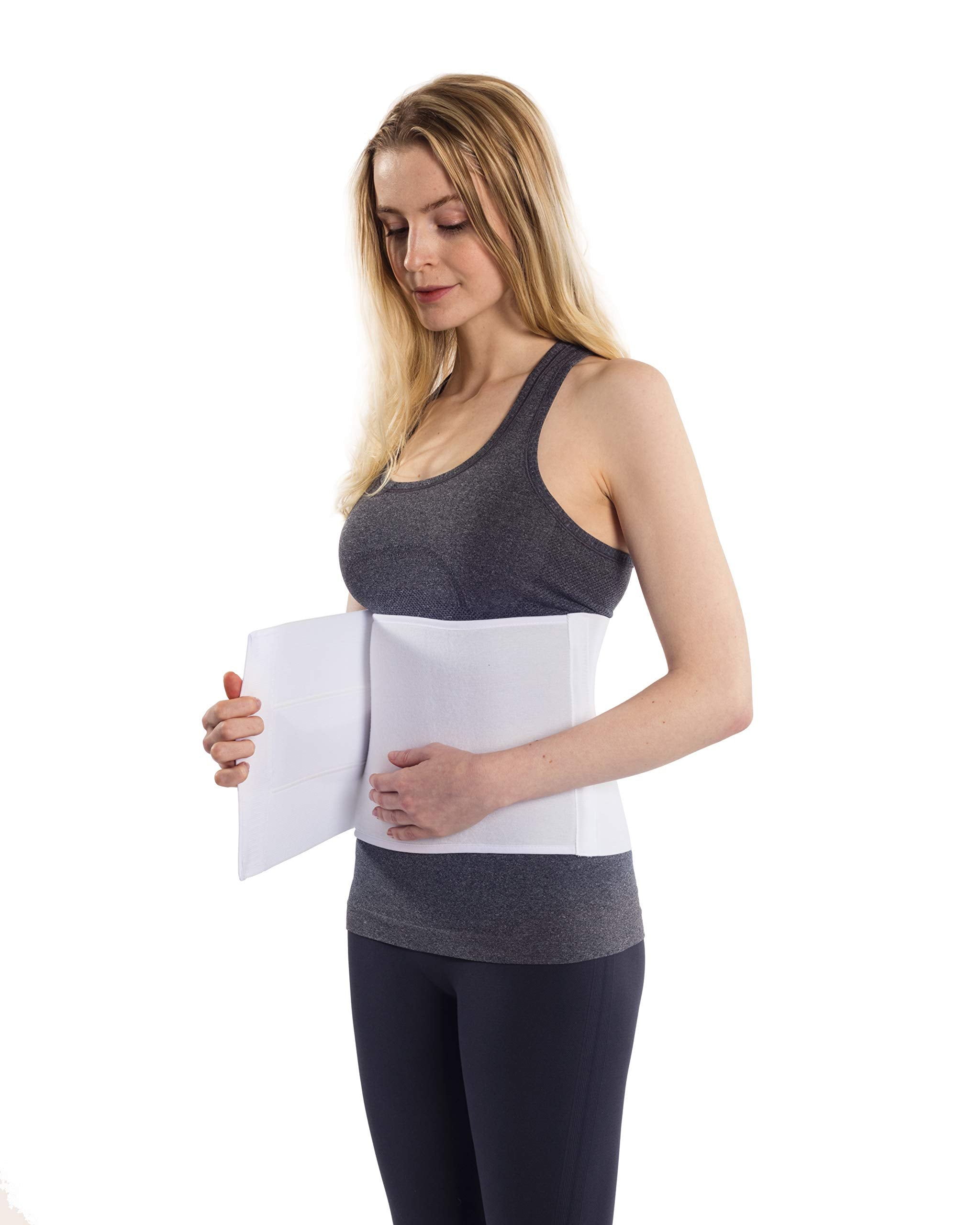 NYOrtho faja abdominal frontal mostrando ajuste y cobertura para soporte