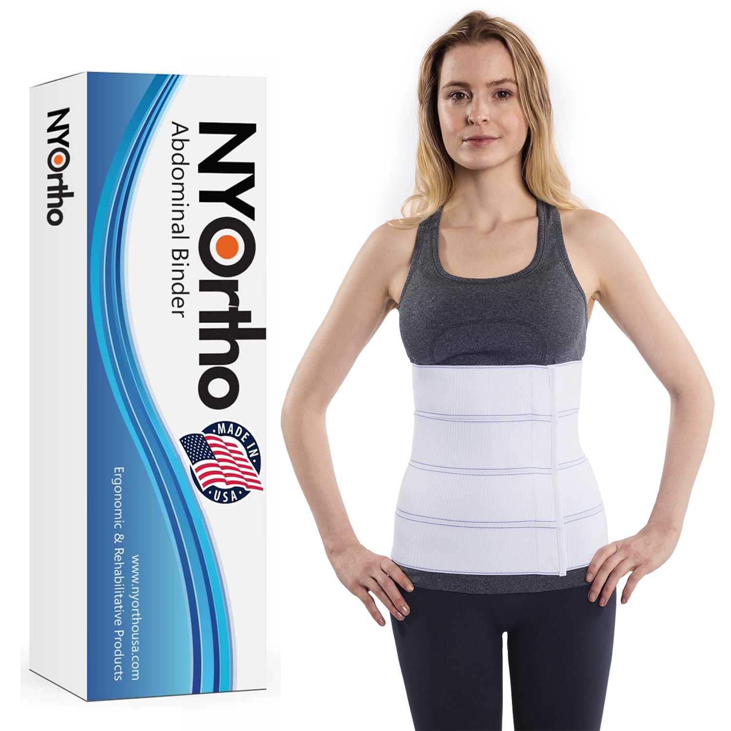 NYOrtho faja frontal mostrando diseño y ajuste cómodo