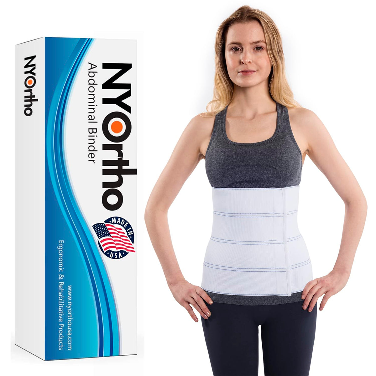 NYOrtho faja frontal mostrando diseño y ajuste cómodo