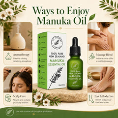 Aplicación de NZ Country Manuka en uñas mostrando tratamiento tópico seguro