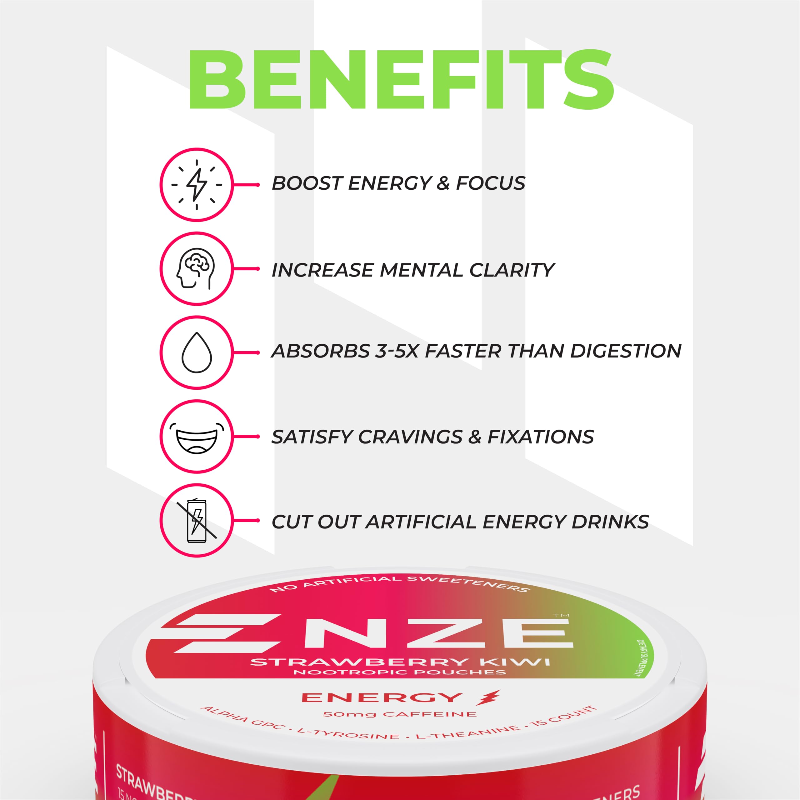 NZE pack de 5 latas presentación para almacenamiento y disponibilidad