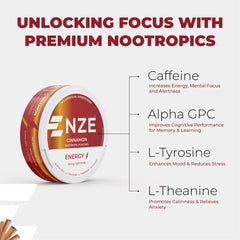 NZE pouch en mejilla en uso para enfoque inmediato y comodidad