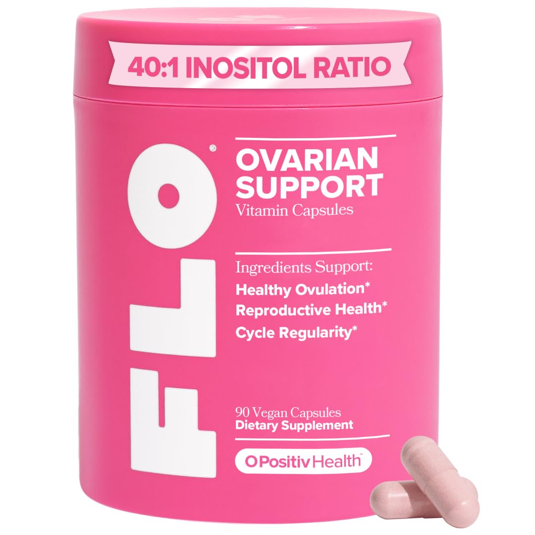 O Positiv FLO Ovarian frente del empaque mostrando presentación y beneficio