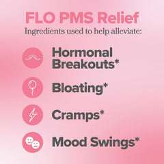 O Positiv FLO PMS cápsula en primer plano, enfoque en calidad vegetal