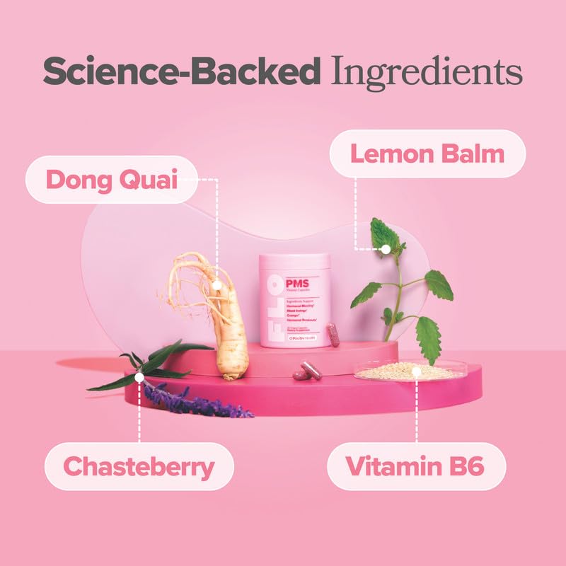 O Positiv FLO PMS ingredientes naturales sobre tela, muestra pureza