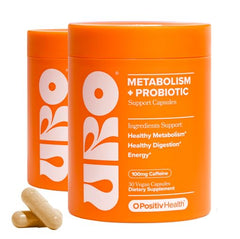O Positiv envase frontal mostrando 60 días y beneficio para metabolismo