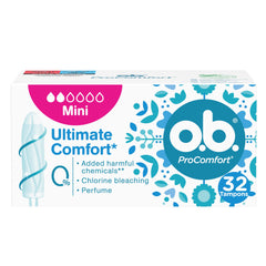 o.b. envase frontal ProComfort Mini mostrando diseño y cantidad