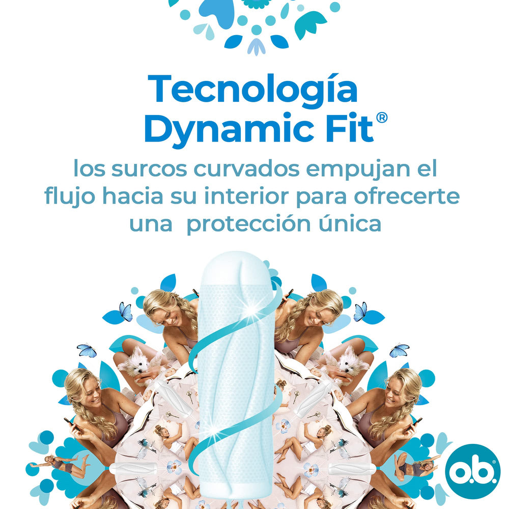 o.b. detalle Dynamic Fit con ranuras que mejoran absorción