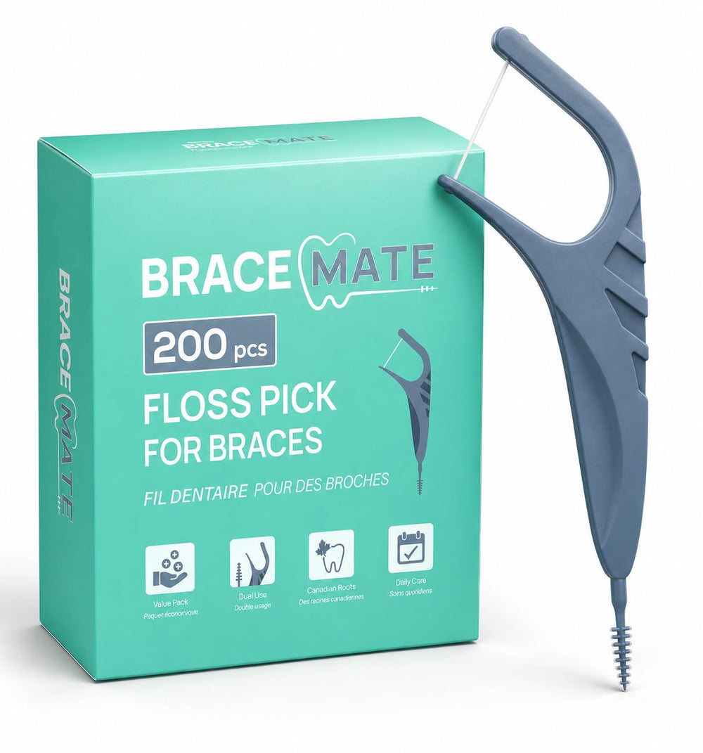 o1brand paquete frontal de 200 floss picks práctico para higiene