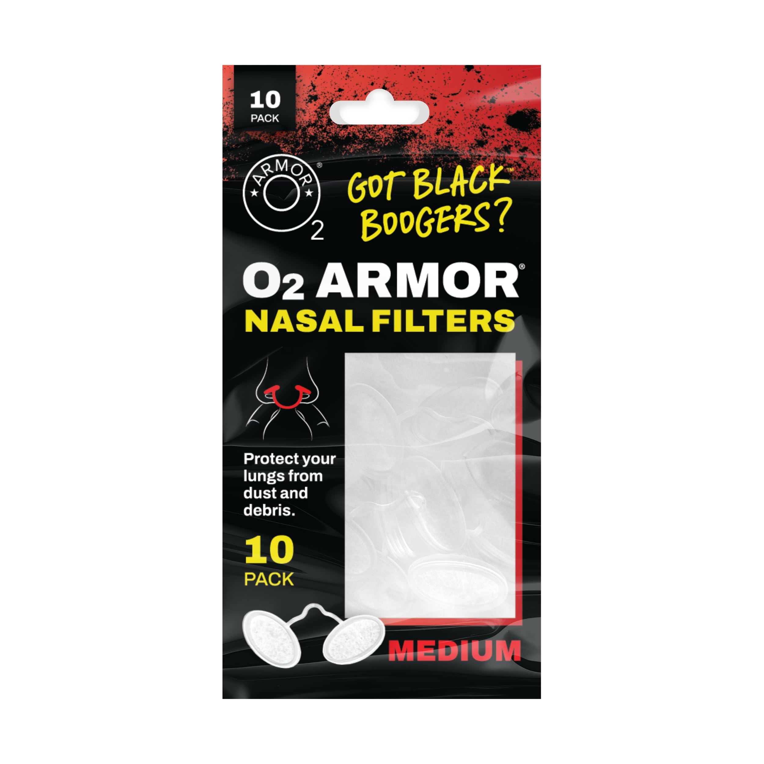 O2 Armor frontal del embalaje mostrando el pack y protección discreta