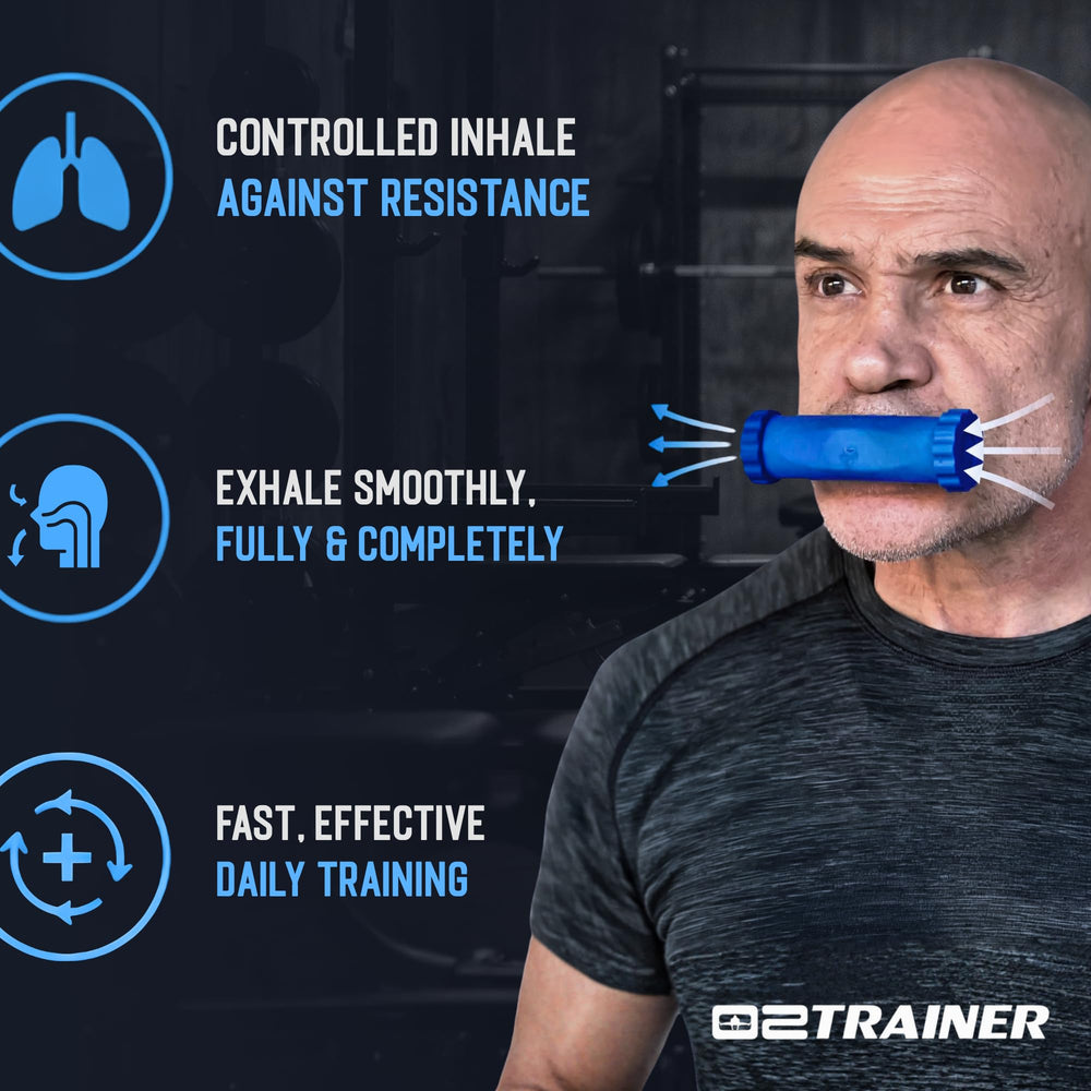 O2Trainer Bas Rutten boquilla en primer plano para uso cómodo y seguro