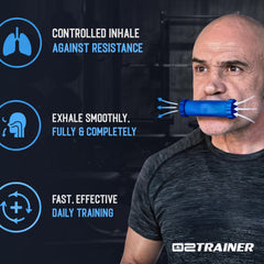 O2Trainer Bas Rutten boquilla en primer plano para uso cómodo y seguro