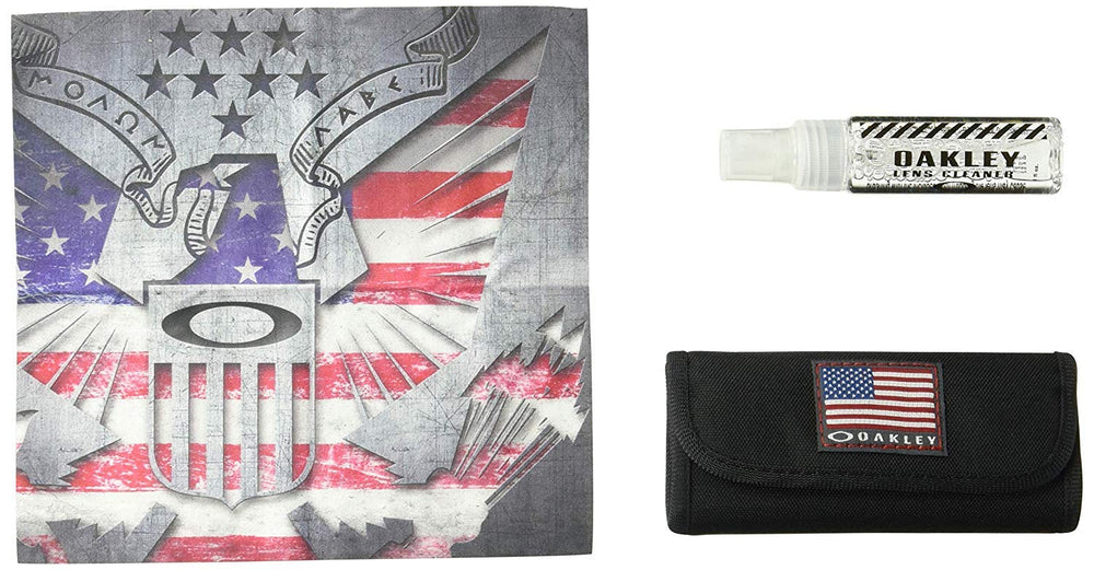 Oakley kit limpieza frente con estuche bandera USA, protege y organiza accesorios