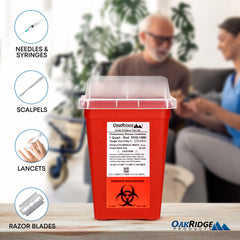 Oakridge Products etiqueta con instrucciones claras para disposición segura