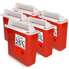 Oakridge Products vista frontal del contenedor 5 quart para mayor capacidad y seguridad