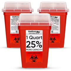 Oakridge Products frente del envase mostrando tamaño y cierre para seguridad