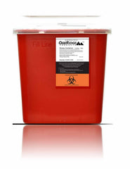 OAKRIDGE PRODUCTS contenedor frontal mostrando tapa transparente para control de llenado