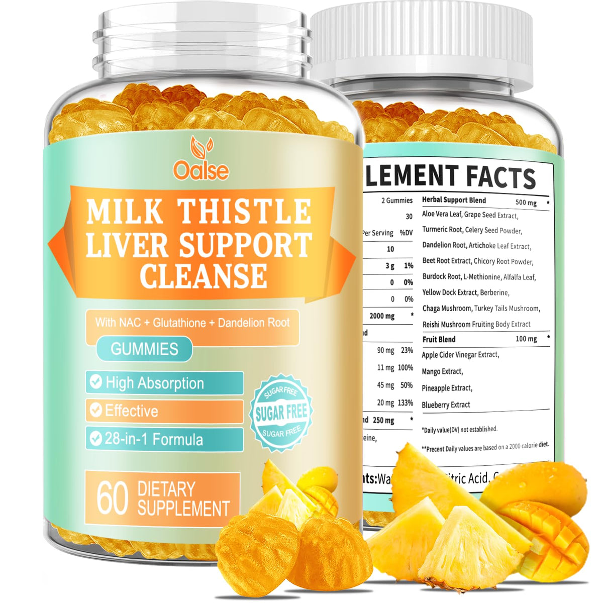 OALSE desintoxicación del hígado: gomitas en botella para uso diario