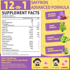 OALSE gráfico de omega-3 y vitaminas para apoyo cognitivo y desarrollo