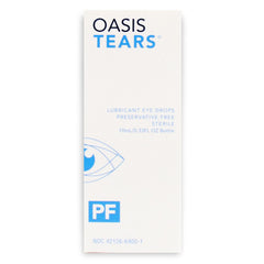 Oasis TEARS PF foco en la punta dispensadora para aplicación estéril segura