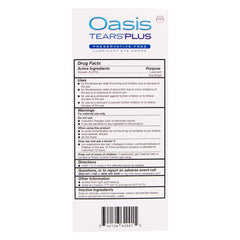 OASIS TEARS vial en mano mostrando tamaño práctico y portátil