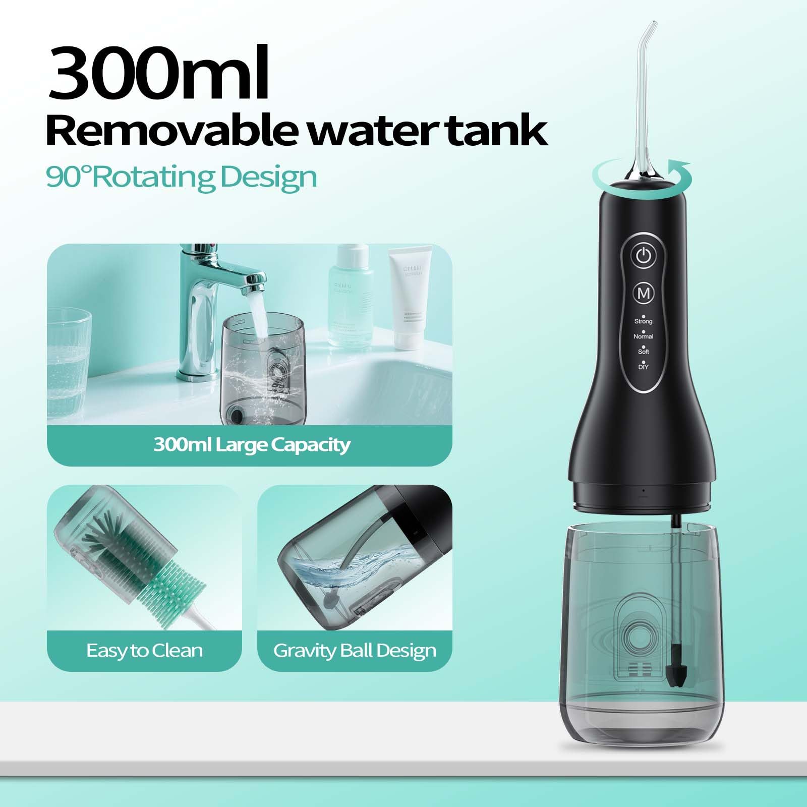 OasiSmile L5 junto a un cepillo para comparar tamaño y portabilidad en viajes