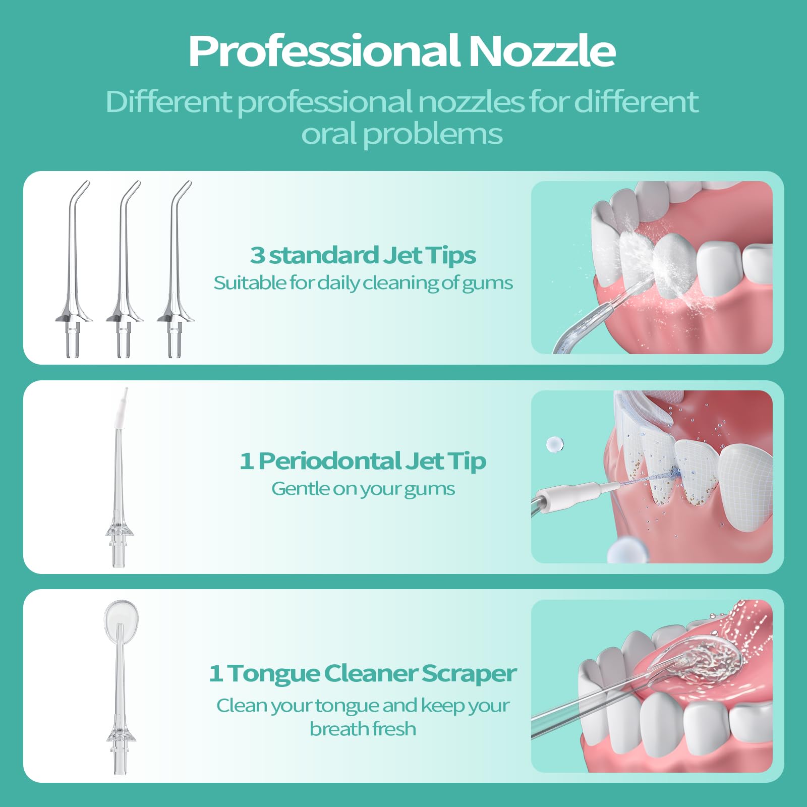 OasiSmile L5 en uso limpiando alrededor de brackets para mejor higiene ortodóntica
