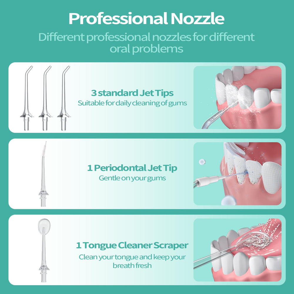 OasiSmile L5 en uso limpiando alrededor de brackets para mejor higiene ortodóntica