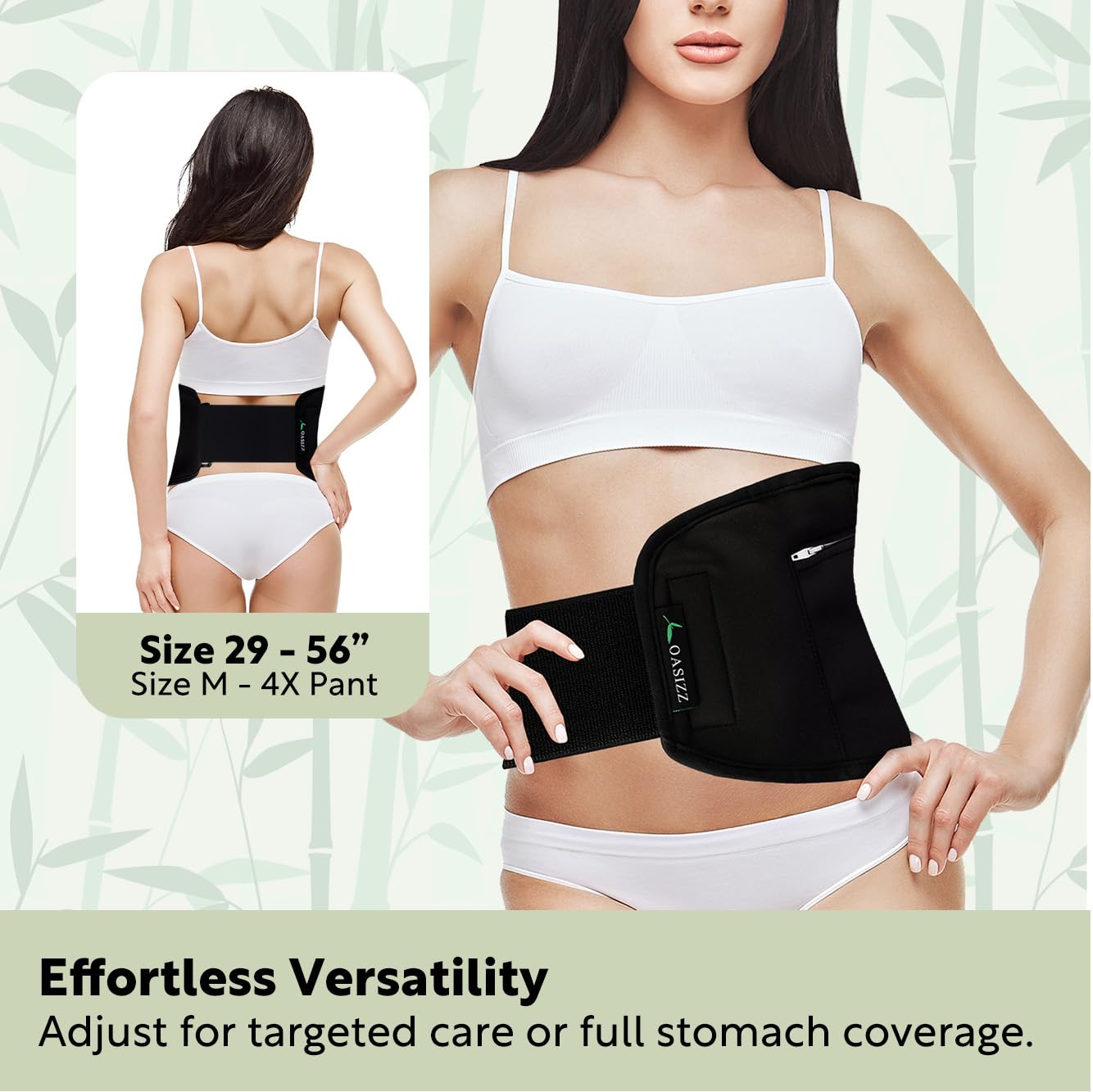 OASIZZ exterior negro mostrando tejido resistente que disimula manchas