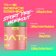 Oath Nutrition polvo textura en cuchara enfocando disolución rápida y pureza