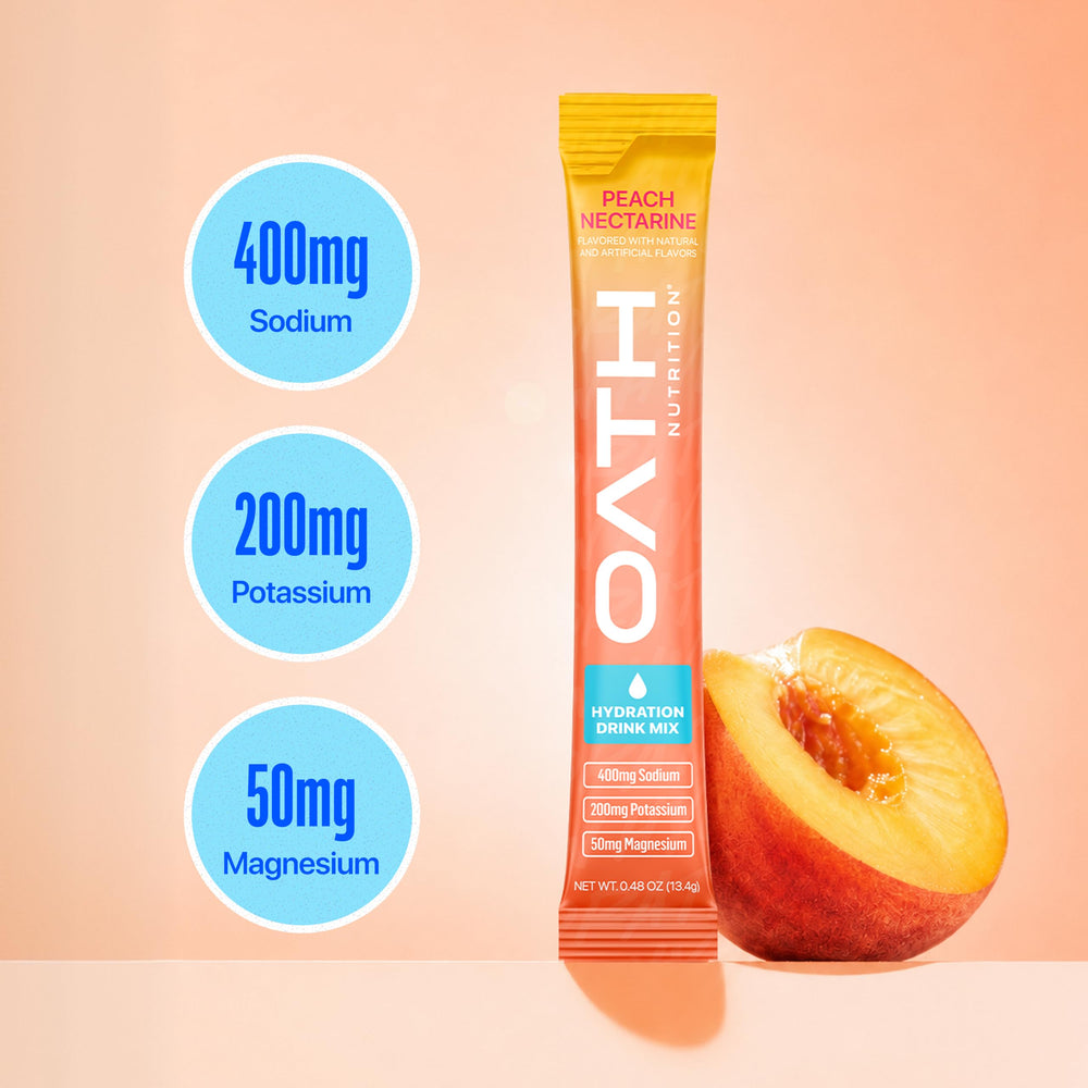 Oath Nutrition polvo en cuchara que resalta textura y fácil mezcla instantánea