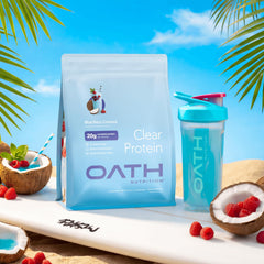 Oath Nutrition paleta helada proteica hecha con mezcla, opción baja en azúcares